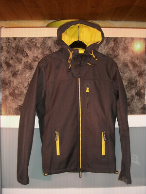 Superdry Original Windtrekker Japan, Jacke, Gr. S, grau/gelb, Funktionsjacke TOP