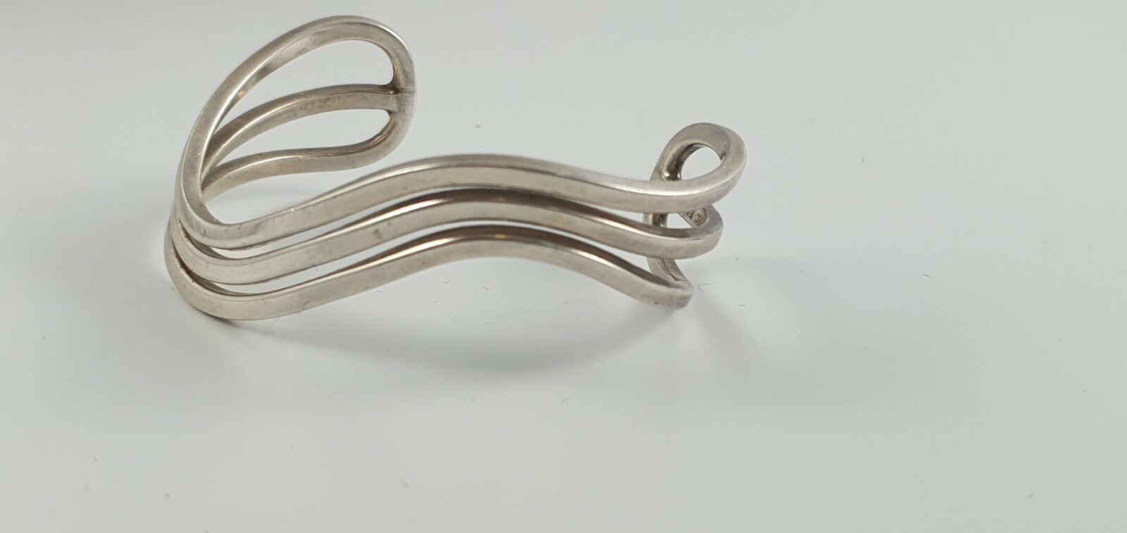 Photo 10 of Sterling Silver bracelet by taxco mexico TS-102 - 3 Row Twist 31g ~ 6.5", B19