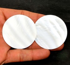 Natural Mother Of Pearl Round Coin Shape 48x48 mm 72.19 CTS Loose Gems
