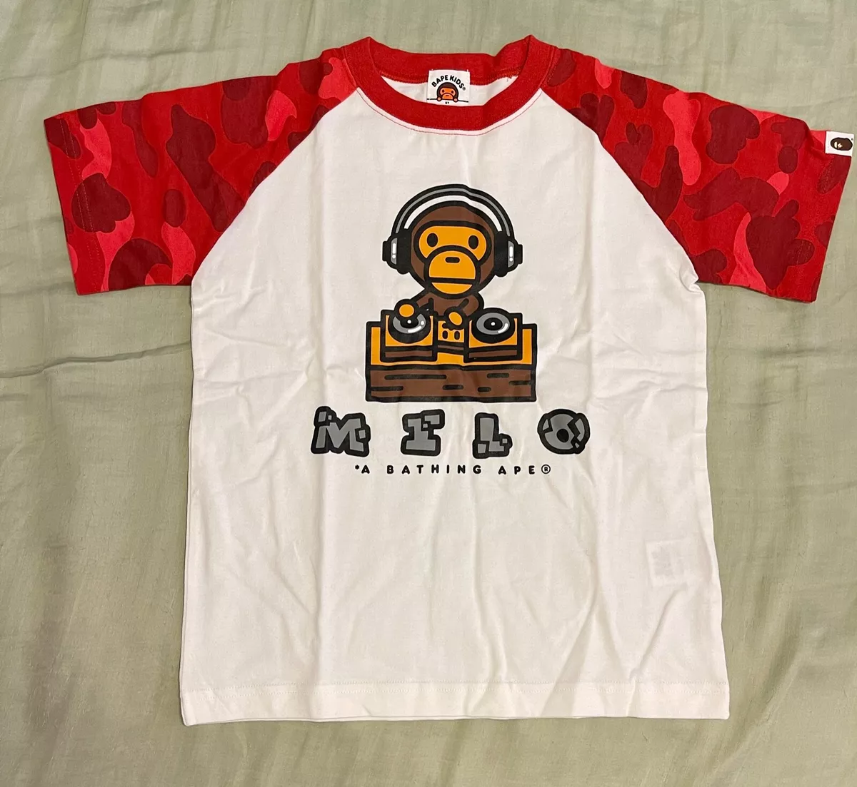 BAPE KIDS A Bathing Ape Size 130 Size 7 New 100% Authentic MADE IN ...