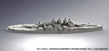 Rurik 1914 - Russian  - Pre Dreadnought Era - Wargaming - Axis and Allies - Nava