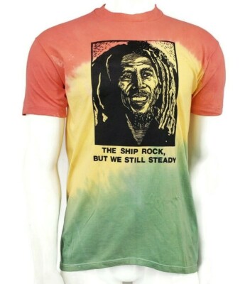 Vtg Stedman Bob Marley TShirt Mens Large Tie Dye Tee Shirt Ship Rock We Steady
