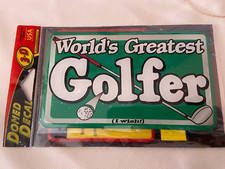 4 DOMED DECAL WORLD'S GREATEST GOLFER 3D Window Sticker Truck Car 5.5" x 3.25"