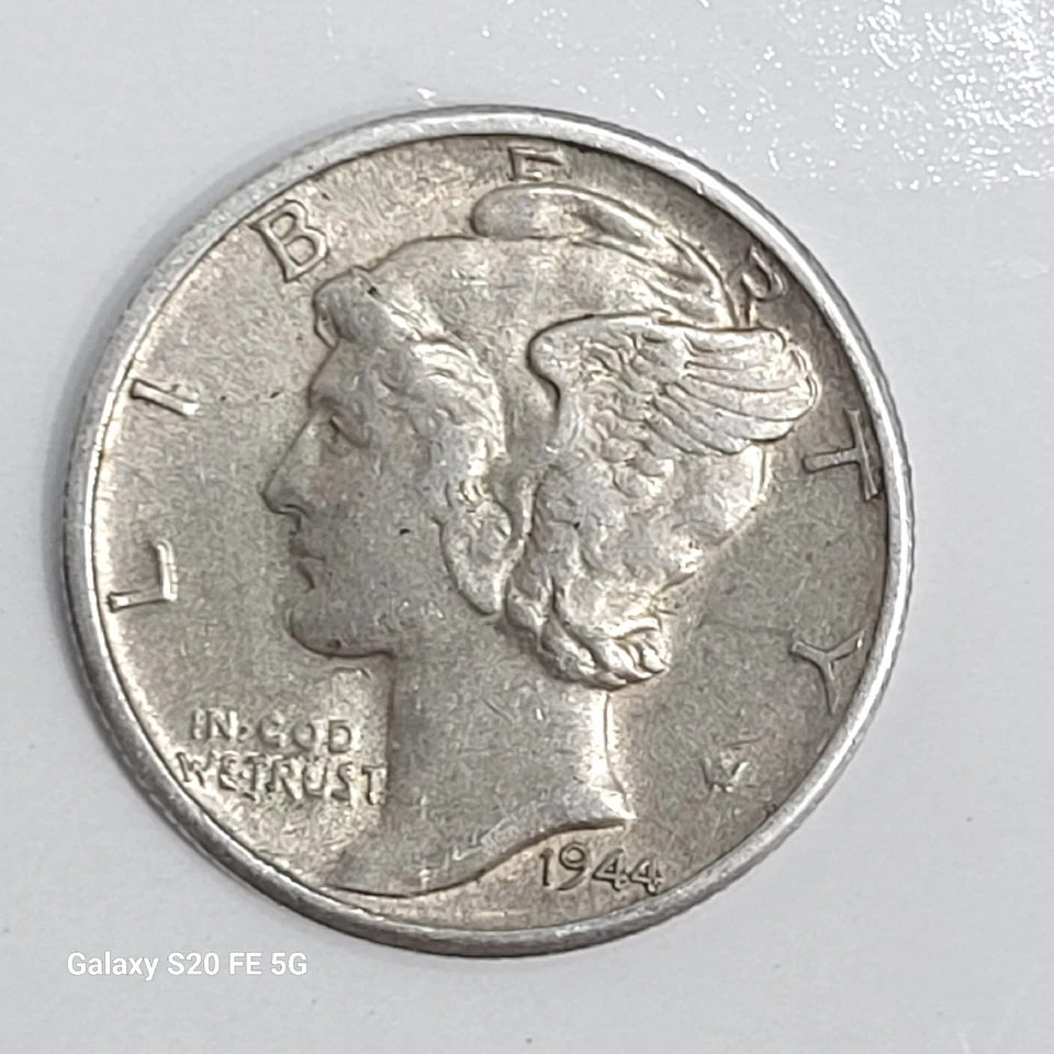 1944D Mercury Dime Double Die Obverse/Reverse. - Image 2 of 4