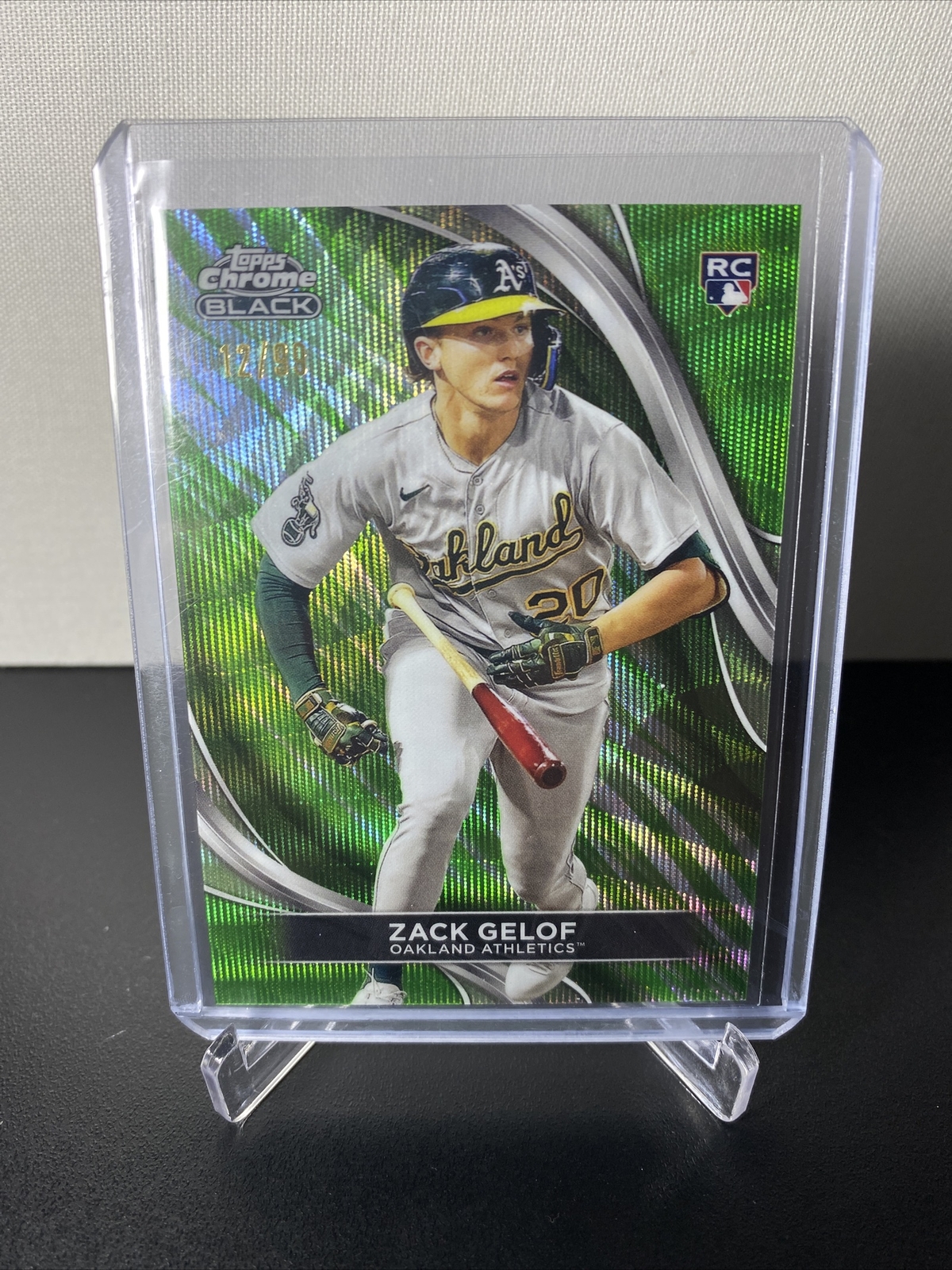 2024 Topps Chrome Black Zack Gelof Green Wave Rookie /99 Color Match RC #40 A’s