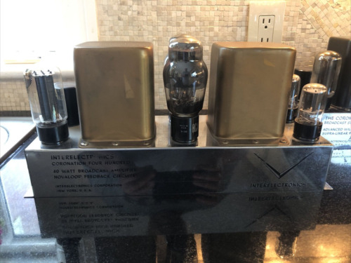Interelectronics The Coronation Four Hundred 40 Wpc Broadcast Tube Amplifier