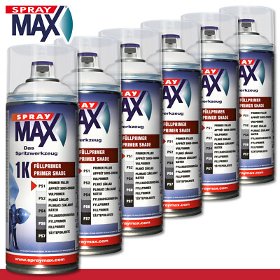 Kwasny SprayMax 6x400ml 1K Füllprimer Primer Shade Spot Repair Rostschutz Füller