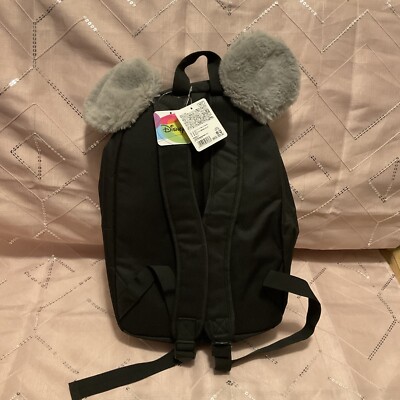 NWT Disney Mickey Mouse Fuzzy Backpack Disney Brand Mickey Mouse Mini Backpack Furry - Black / Red  main image 4