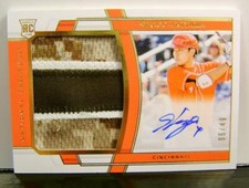 SHOGO AKIYAMA RC /99 AUTO PLAYER WORN SICK RELIC PANINI NATIONAL TREASURES 2020