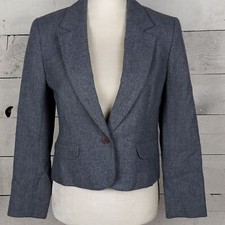 Vintage Pendleton Blazer 10 petite 100 Virgin Wool Short Lined Single Breasted