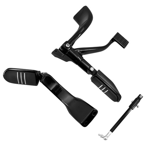 Kit de palanca de clavija de pie negro controles medios para Harley Sportster XL 883 1200 2014-2022 - Imagen 7 de 13