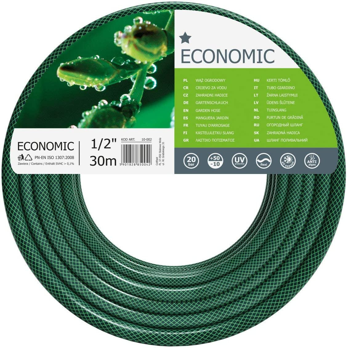 Tubo Irrigazione 30 Metri Flessibile 10-002 Ver | Resistente al Sole