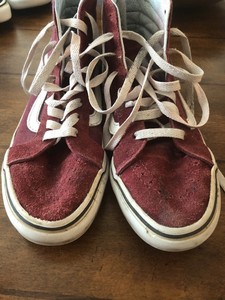 vans old skool burgundy womens
