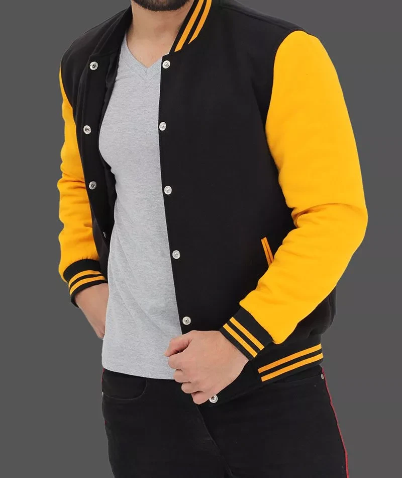 baseball jacket yellow