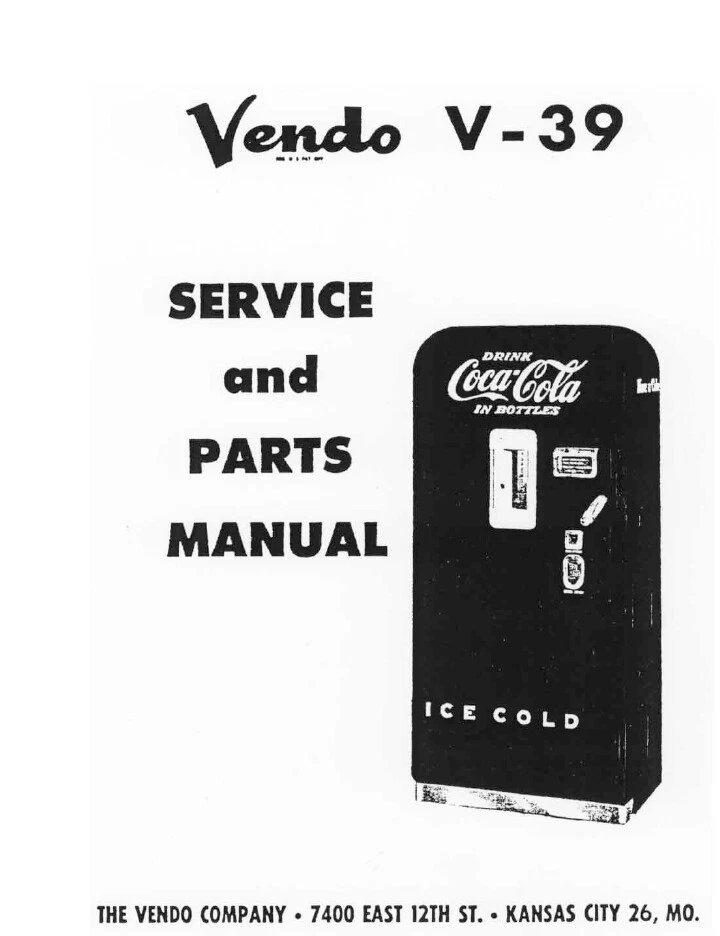 Vendo Service & Parts Vending Manuals Coca Cola & Coke vending machines - u pick - Image 3 of 4