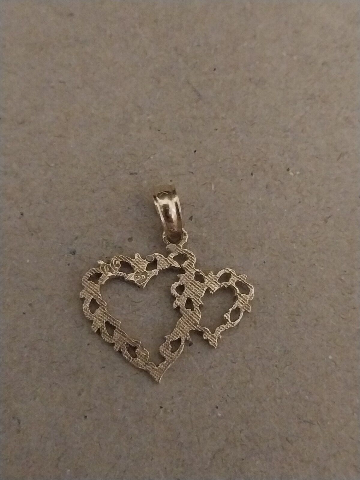 14k Gold Mothers Day Heart Pendant - image 1