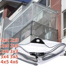 ⭐ Wasserdichte Transparente Plane mit Ösen Schutzplane LKW Folie Klare Garten