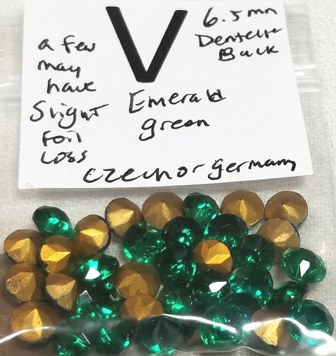 Vtg 6.5mm Glass Rhinestone Point Back Jewelry Craft Repair Czech Germany + 2019 - Picture 23 of 39