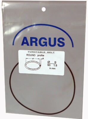 Turntable Round Belt : Diameter 90 mm Thickness 1.8 mm   