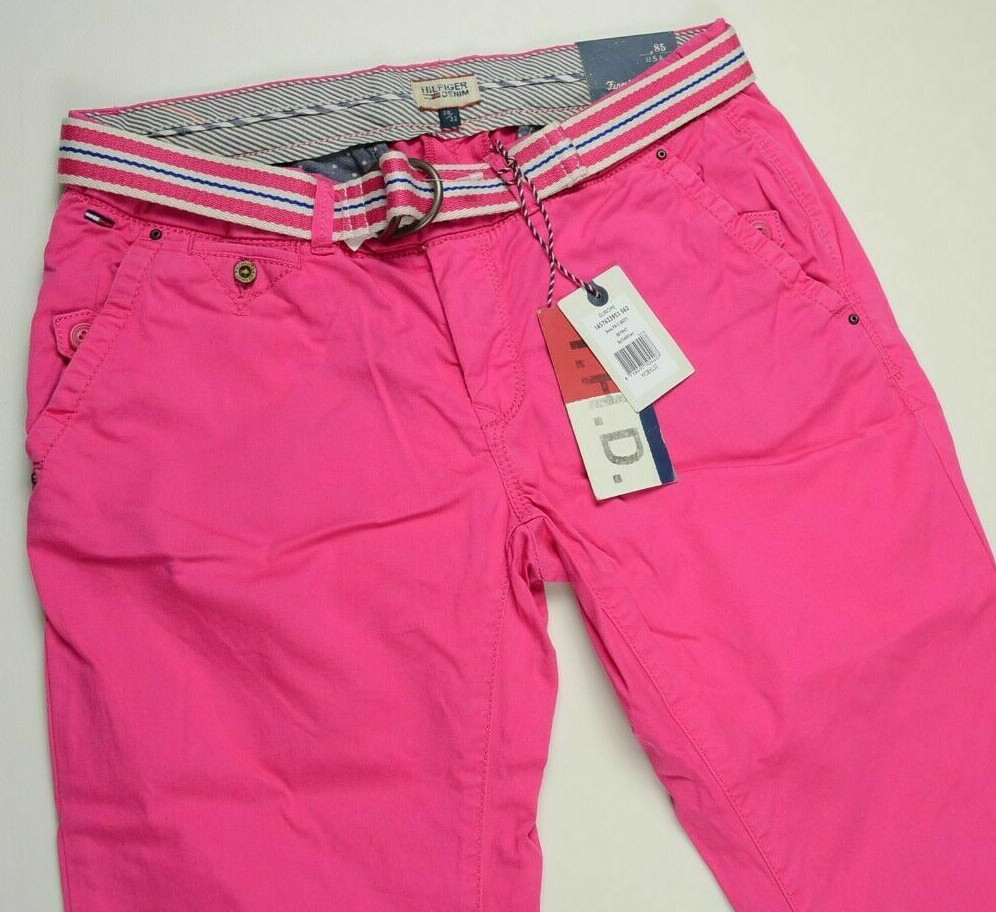 Tommy Hilfiger Chinos Sena Pink Slim Twill W28 L32 Au10 Ebay 