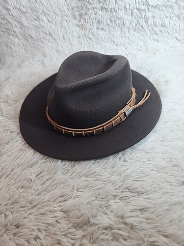 conner handmade Hut Fedora Gr. L. Braun. H102