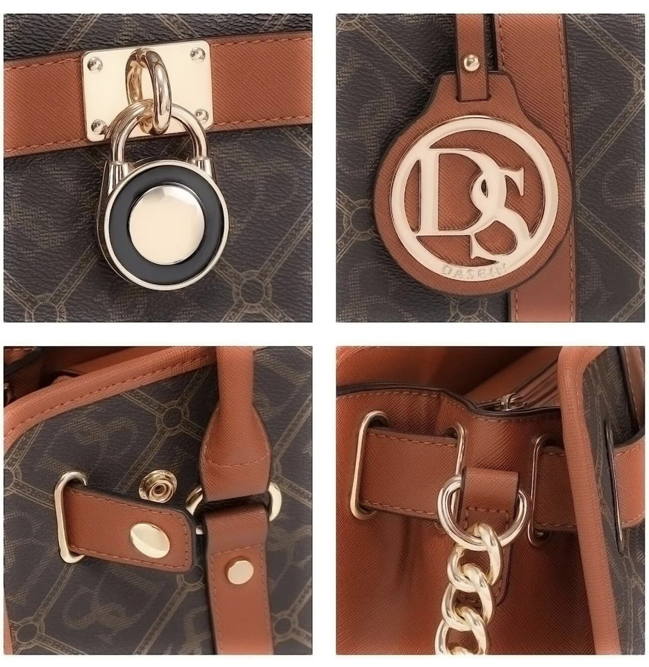 Dasein Women Faux Leather Handbags Classic Purse Office Satchel Bags with Wallet - Image 2 of 4