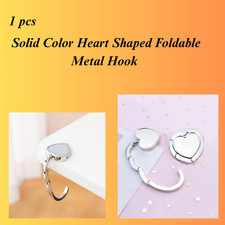 Solid Color Heart Shaped Foldable Metal Hook -