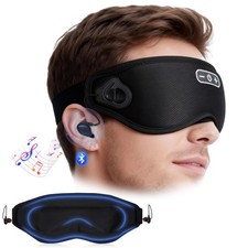 Sleep Headphones Wireless Bluetooth 5.4, 100 Blackout Sleep Mask with Blueto...