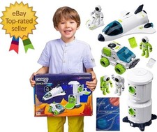 Upgraded Set Space Toys for Kids 3 4 5 6 7 8, Space Shuttle with Rocket Ship T