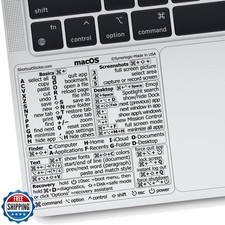 Synerlogic 5pcs Mac OS Shortcuts Sticker Keyboard Stickers for macOS No