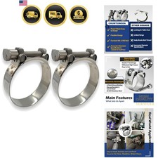 Tt Heavy Duty Hose Clamps T-bolt Clamp Fits 3-inch Od Exhaust Pipe Adjustab... Tt Heavy Duty Hose Clamps T-bolt Clamp Fits 3-inch Od Exhaust Pipe Adjustab...
