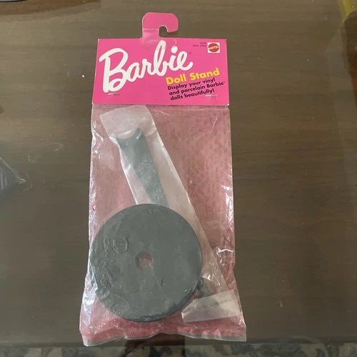 Vintage 1991 Mattel Barbie Doll Plastic Black Stand #3246 - New In Packaging