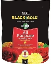 Sun Gro Horticulture 8-Quart Black Gold 1310102 Purpose Potting Soil With...