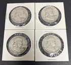 Franklin Half Dollars Lot Of 4 90% Constitutional Silver Coins