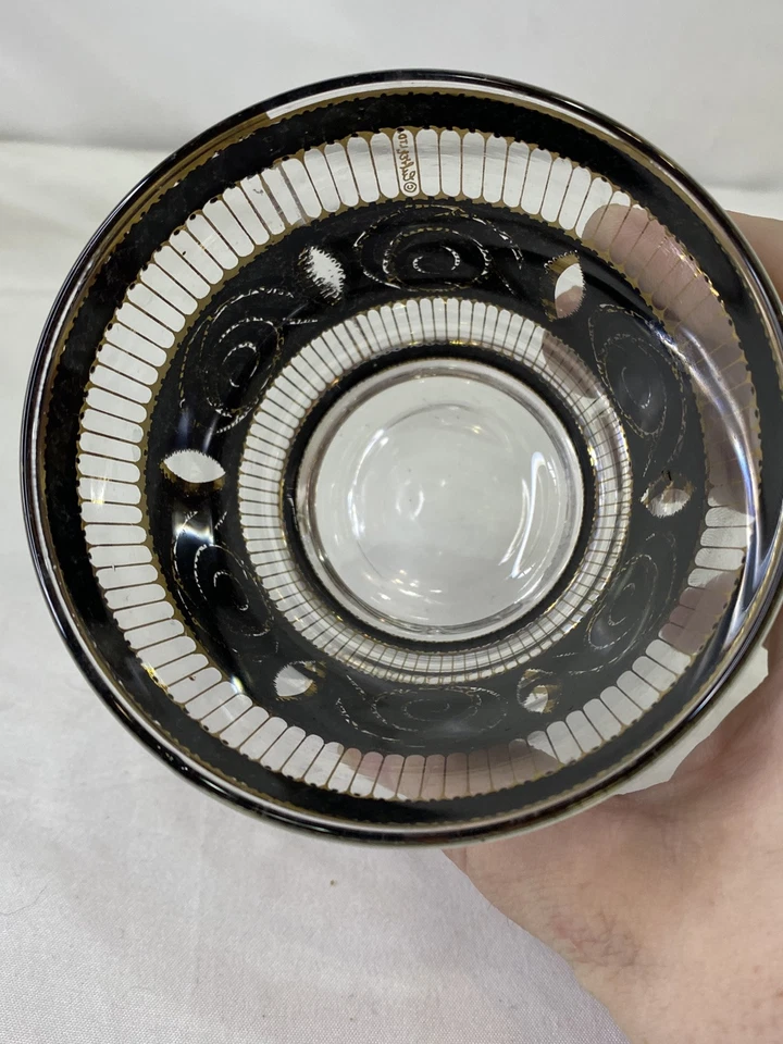 Gafas Culver MCM antiguas Bar Rock negras oro 22K craqueladas Foto 4 de 4