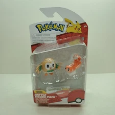 Pokemon "Rowlet + Tatsugiri (Curly Form)" Battle Figure Pack *NEW* Jazwares 2025