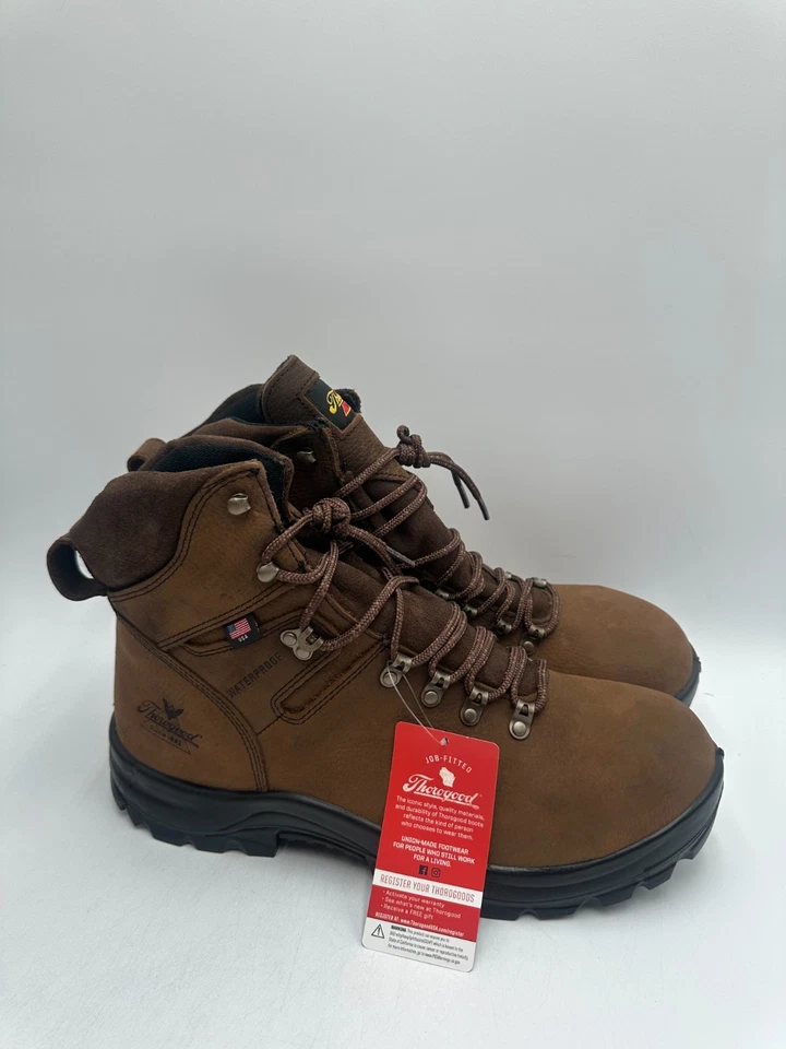 Thorogood American Union 系列 WP 6 英寸全新男式靴子棕色多种尺寸 — 第 4/4 张图片