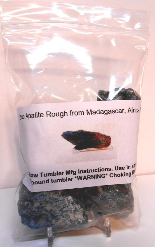 Rockhound's 1st Choice Blue Apatite Crystal Rough from Madagascar, Africa 8 oz.