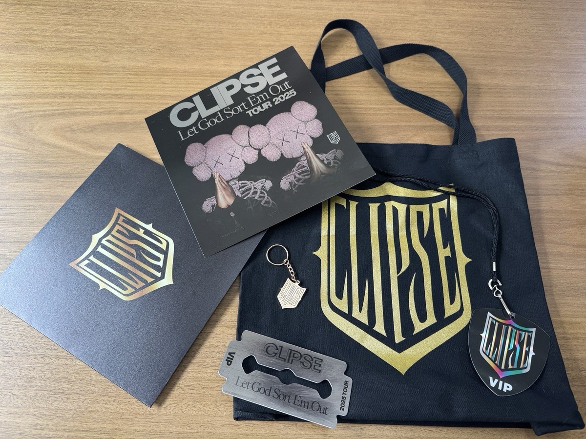 CLIPSE - LET GOD SORT EM OUT 2025 TOUR VIP MERCH PACKAGE - BAG +