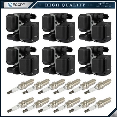 ECCPP 6 For 01-05 Mercedes-Benz C240 2.6L C320 3.2L Ignition Coil & Spark Plug