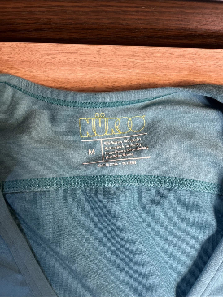 Top envolvente NuRoo Pocket para mujer recién nacido talla M azul manga 3/4 piel a piel Foto 2 de 4