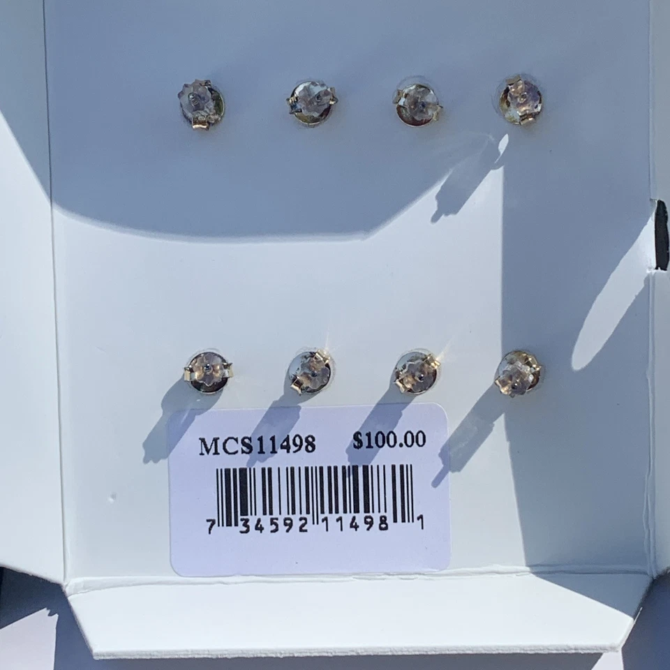 Conjunto de brincos de ouro 18k sobre prata esterlina Victoria Townsend  - Imagem 3 de 3