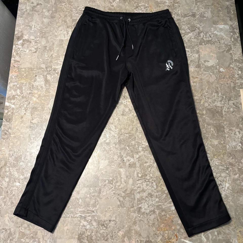 Kith Tracksuit Program Pants Mens Large Black Sweatpants Wreath Weave 2018 - Image 2 of 4