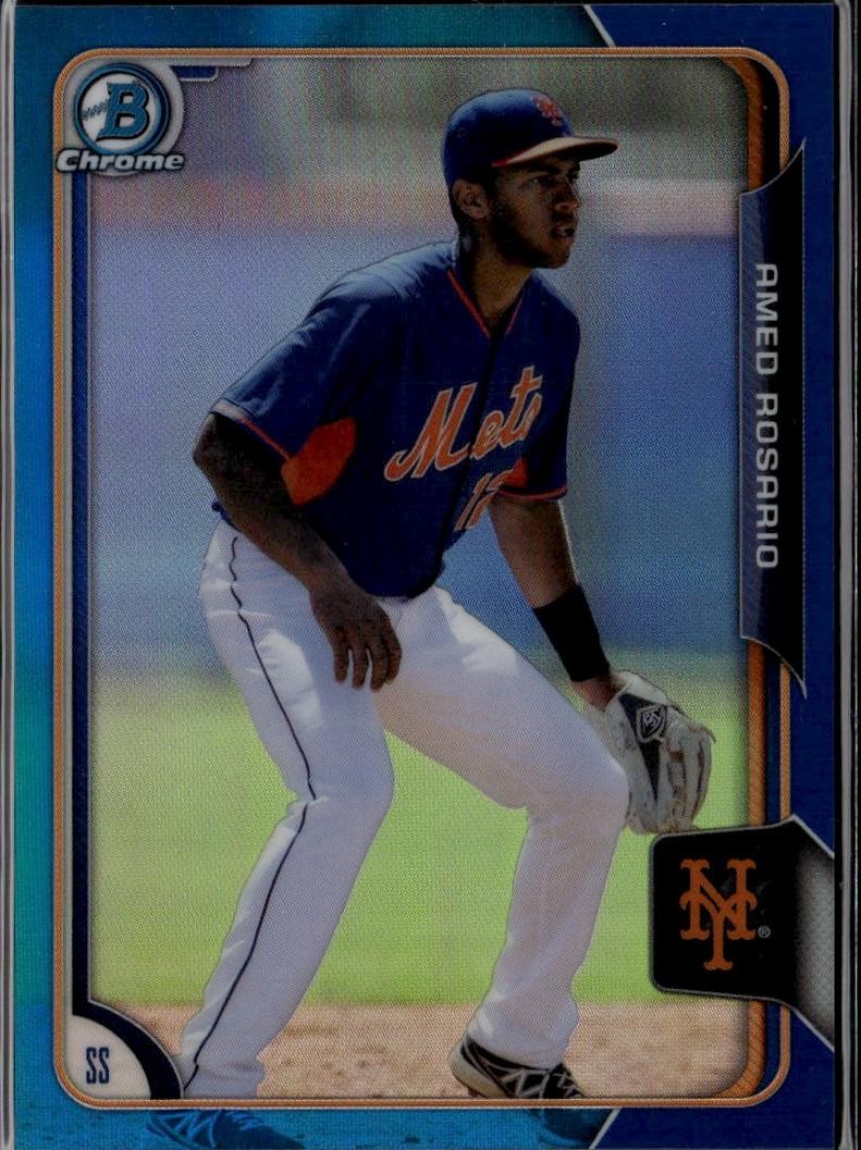 2015 Bowman Chrome #BCP231 Amed Rosario Prospects Blue Refractors #/150 - Mets