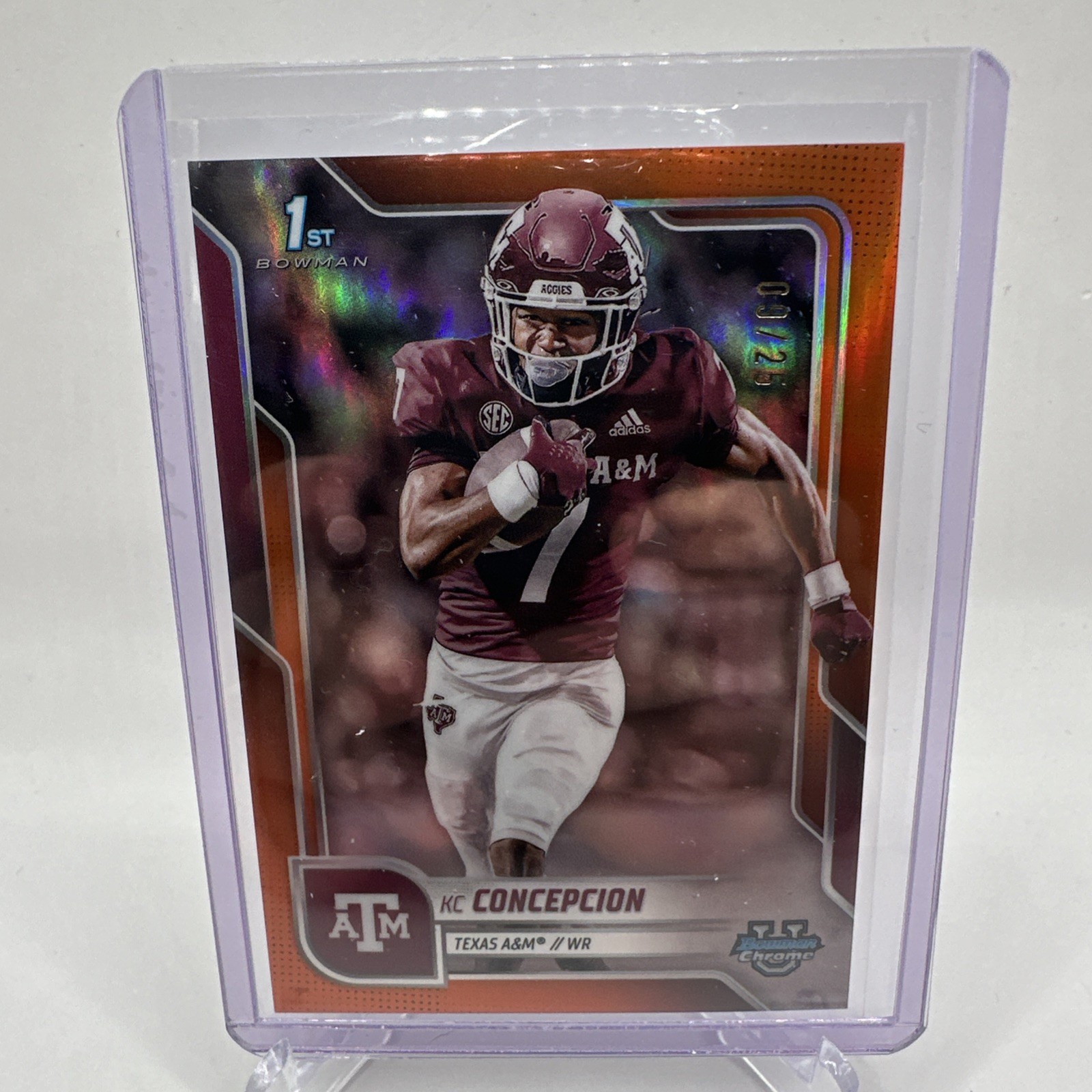 2025 Bowman Chrome U KC Concepcion #91 True Orange Refractor /25