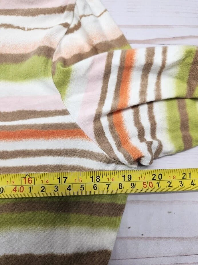 Top informal para mujer Columbia talla grande verde multicolor manga 3/4 Foto 4 de 4