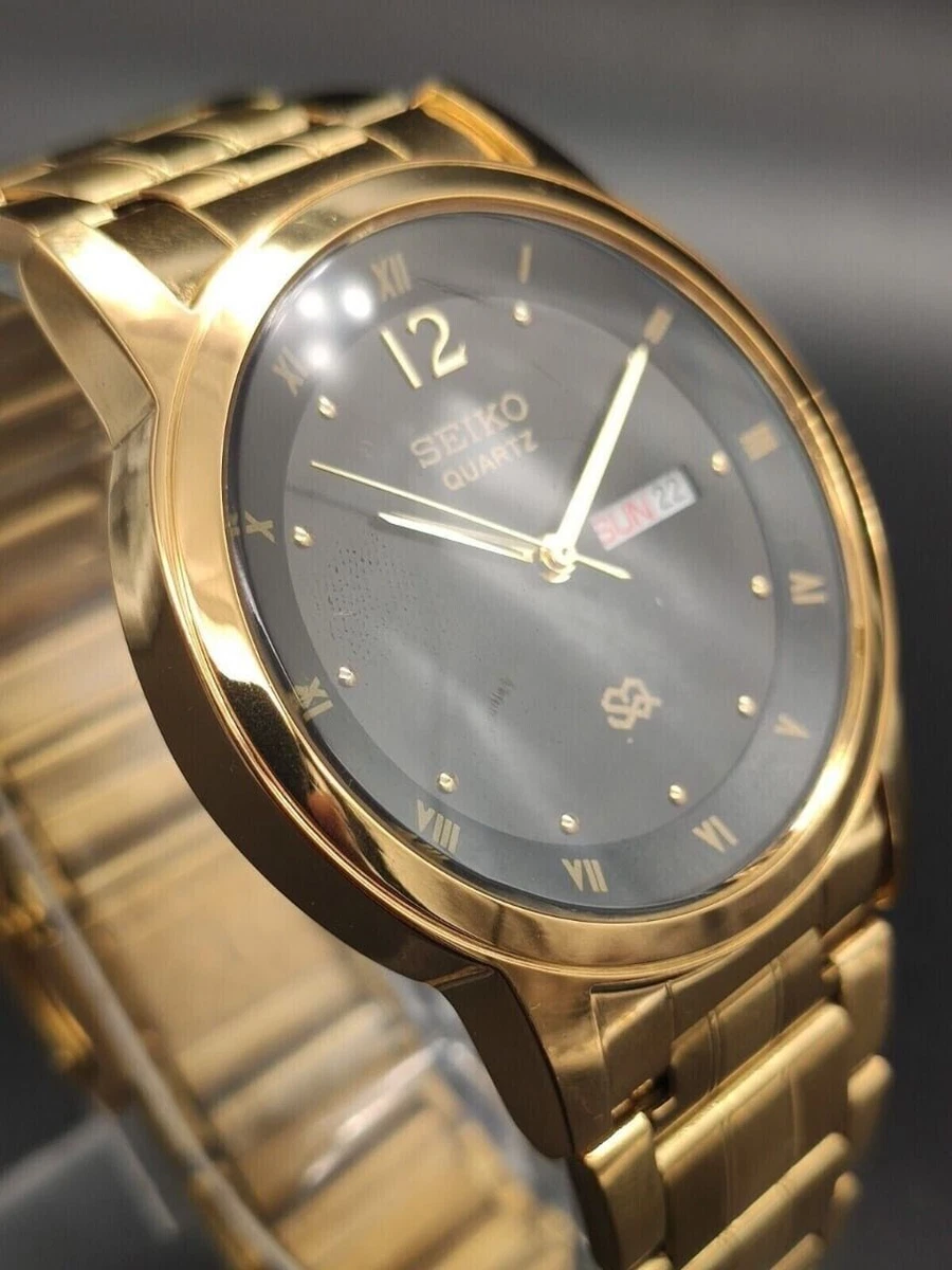 Seiko quartz gold shop watch price