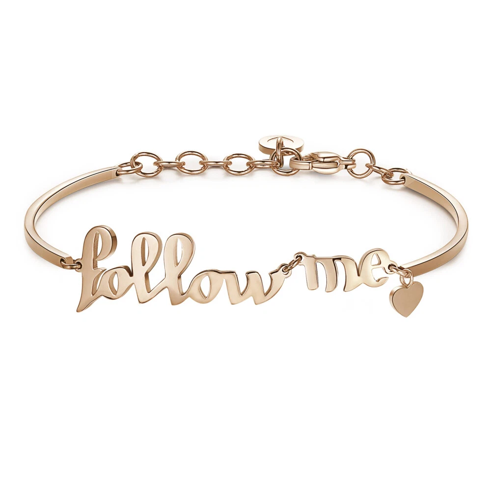 Bracciale Donna Brosway Collezione Chakra - Acciaio 316L E PVD Oro Rosa Con Ciondolo Fenicottero (Modello BHK87)