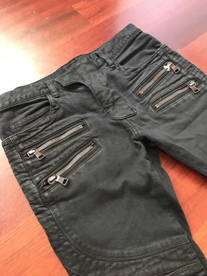 navy blue biker jeans