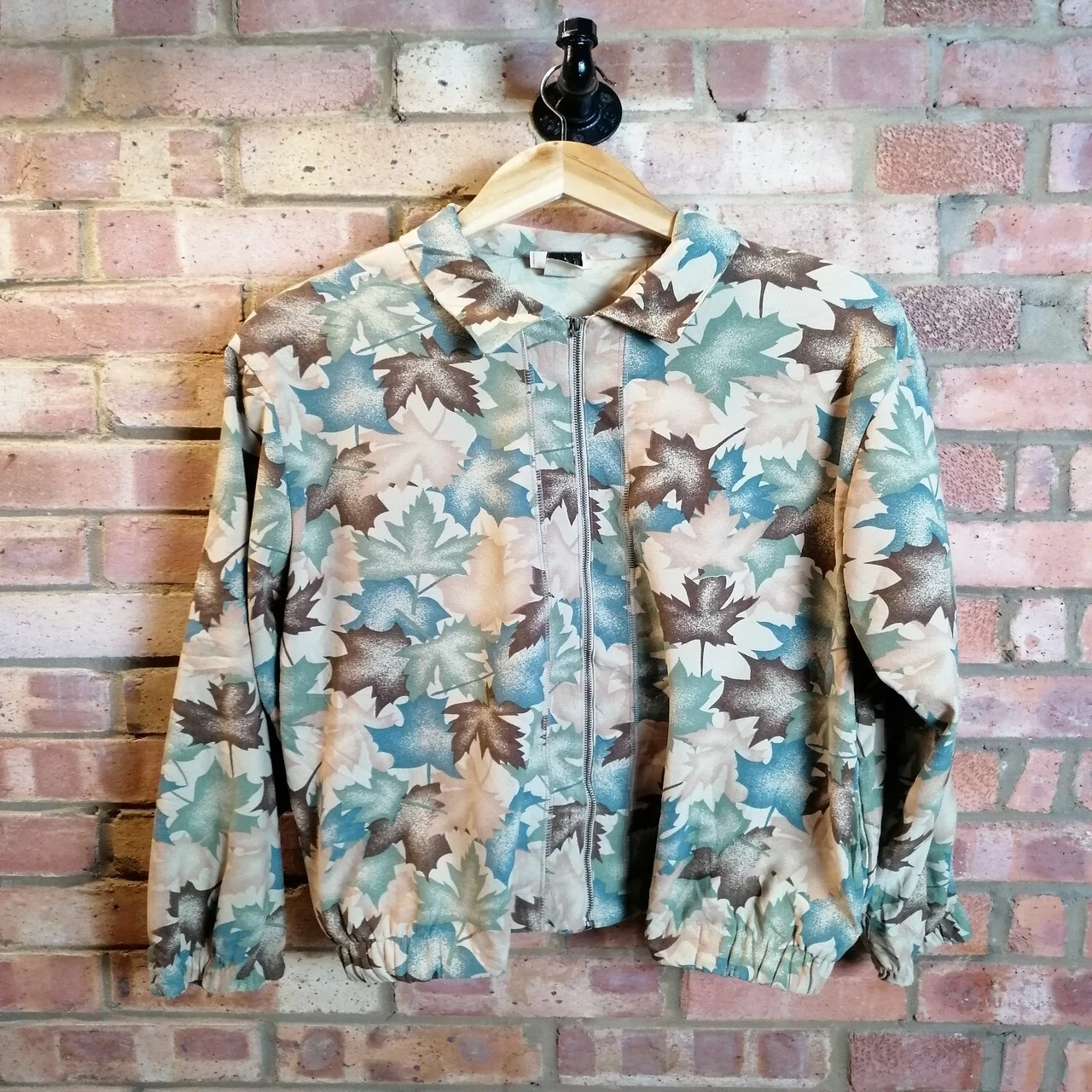 Vintage Jacket Leaf Jacket Track Jacket Preloved Jacket 1990s Jacket Retro Large